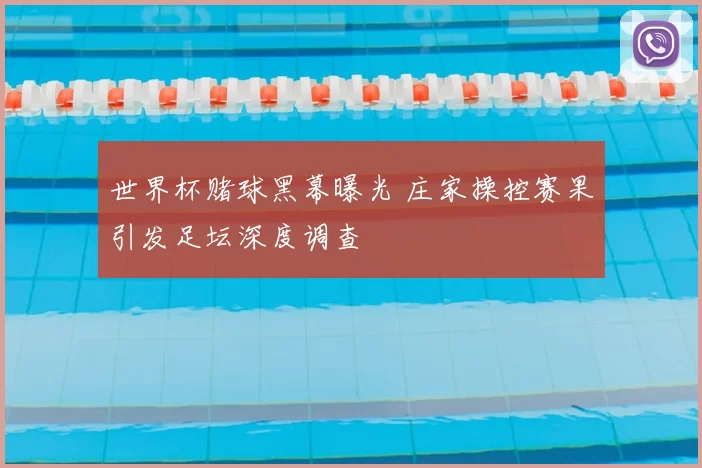 世界杯赌球黑幕曝光 庄家操控赛果引发足坛深度调查