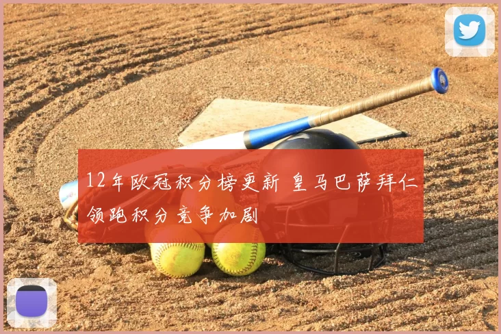 12年欧冠积分榜更新 皇马巴萨拜仁领跑积分竞争加剧